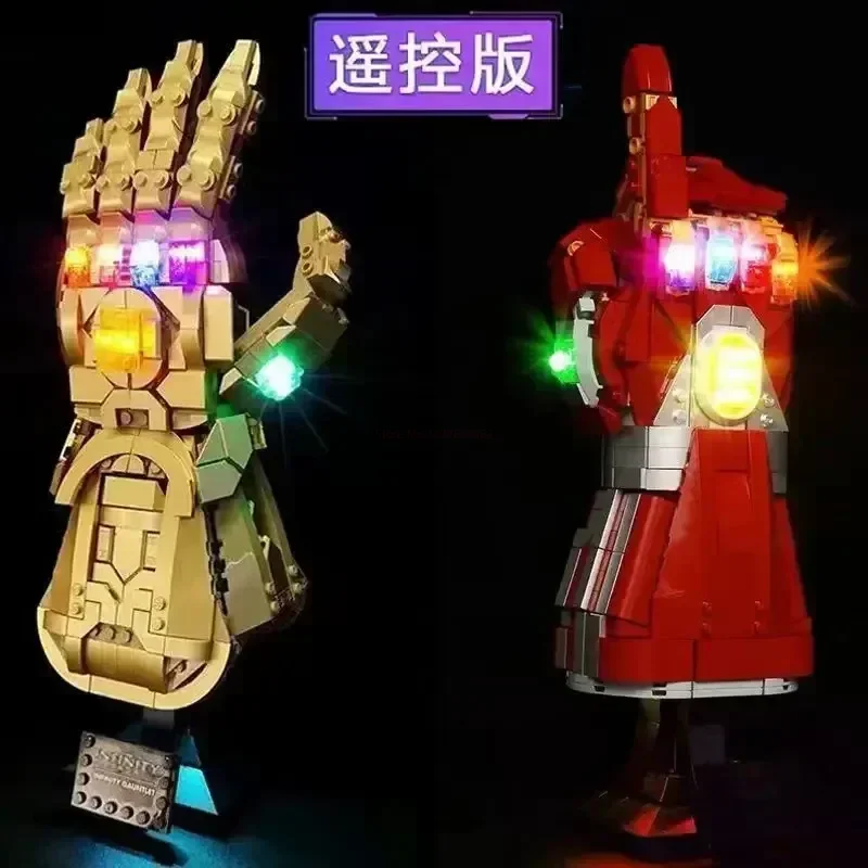 thumbnail image 1 of Guantelete del infinito de Thanos de Marvel Iron Man, guantes de construcción, modelo de rompecabezas de plástico de Iron Man para hacer uno mismo, regalo, 1 of 5