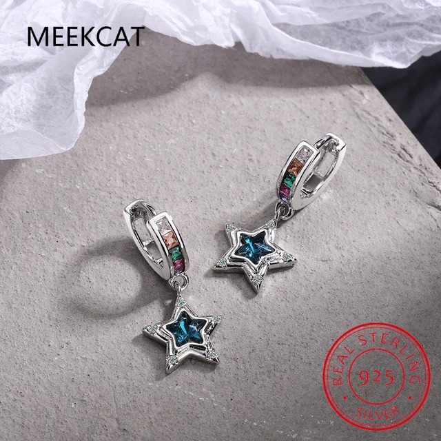 Orecchini A Farfalla In Argento 925 Con Zirconi - Ipoallergenici, Dimensioni 10,8 X 8,2 Mm - Regalo Per Donne