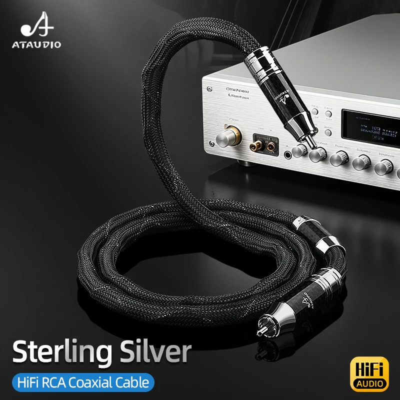 ATAUDIO HiFi 75옴 디지털 동축 케이블 프리미엄 SPDIF RCA 동축 케이블 (스피커, 서브우퍼용)