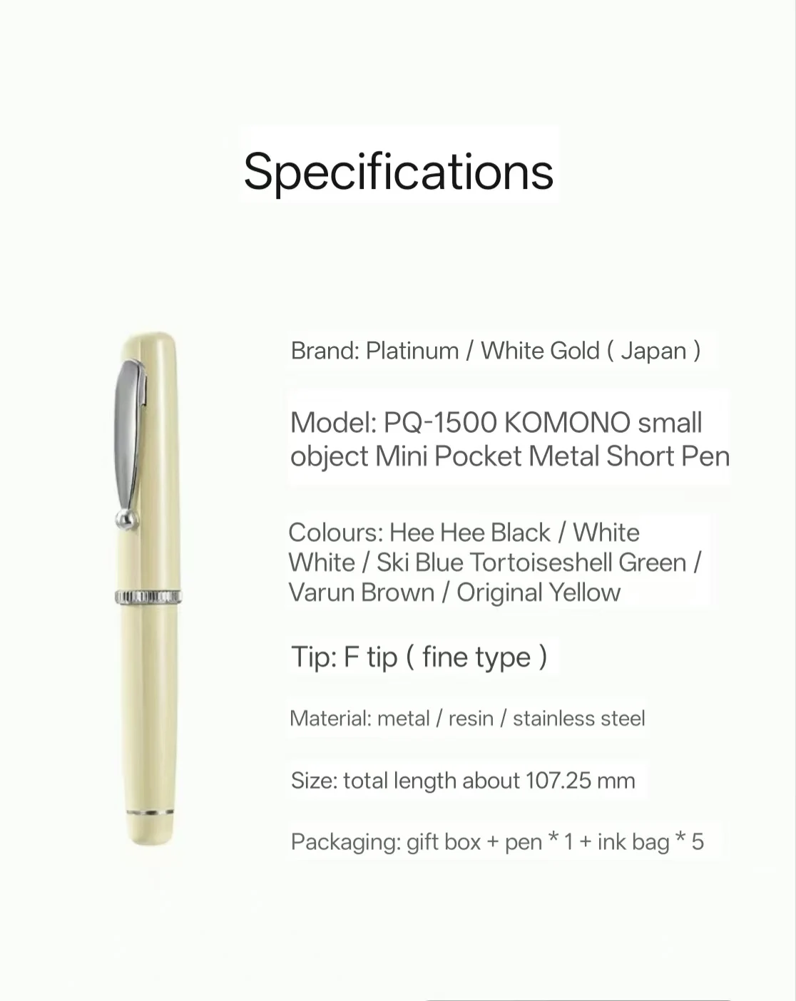 Stylo plume de poche platinum à plume apparente pour calligraphie_voghion.com