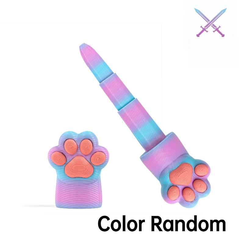 3D Gravity Sword Toys Mini Cute Cat Paw Kids Collapsible Folding Stress Reliever Toys Foldable Fun Gifts Action Figures Toy