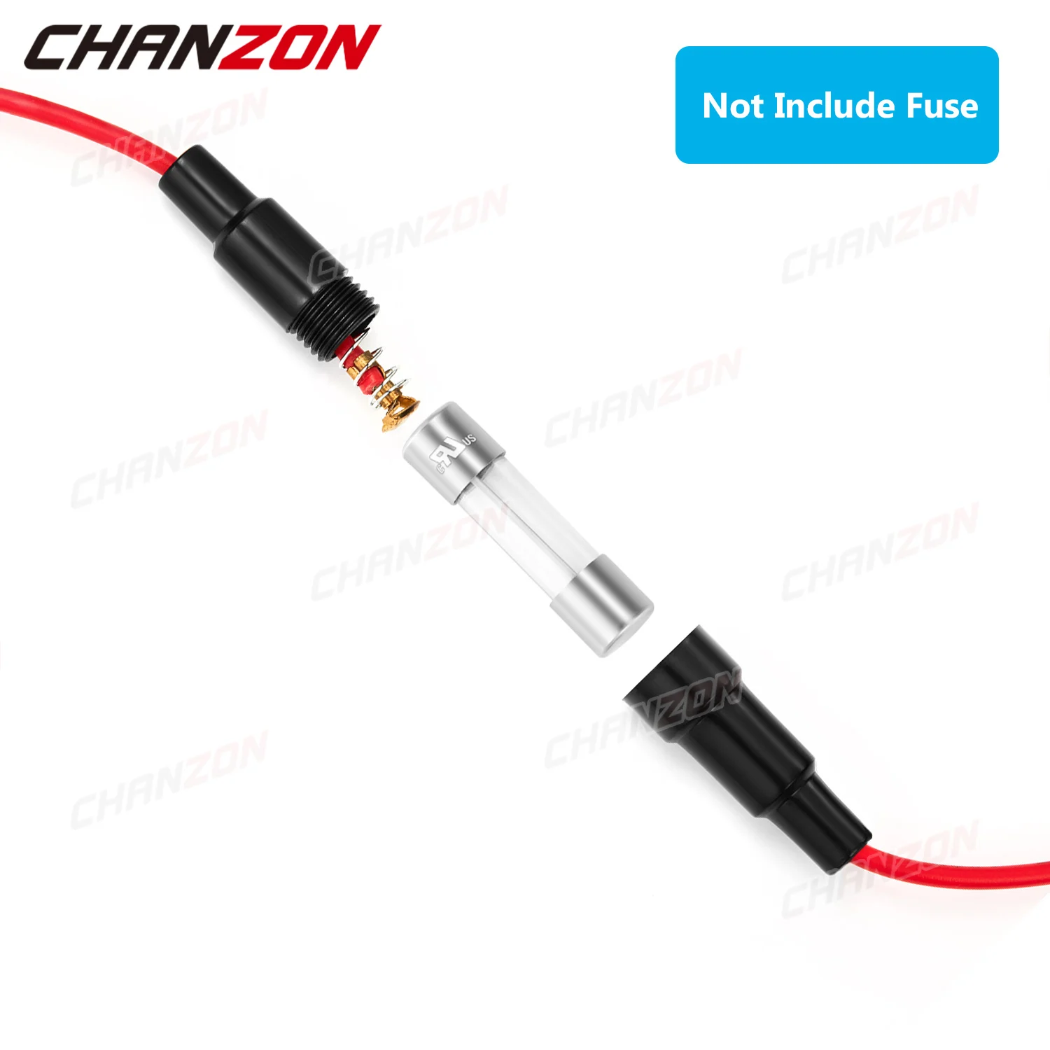 10pcs 5x20 Inline Glass Auto Fuse Boxes Holder Screw Tube Case Blow Hold Support 24V 250V 125V AC 12V 3amp 5x20mm 22 AWG Wire fuse holder car fuses kit glass fuse kit