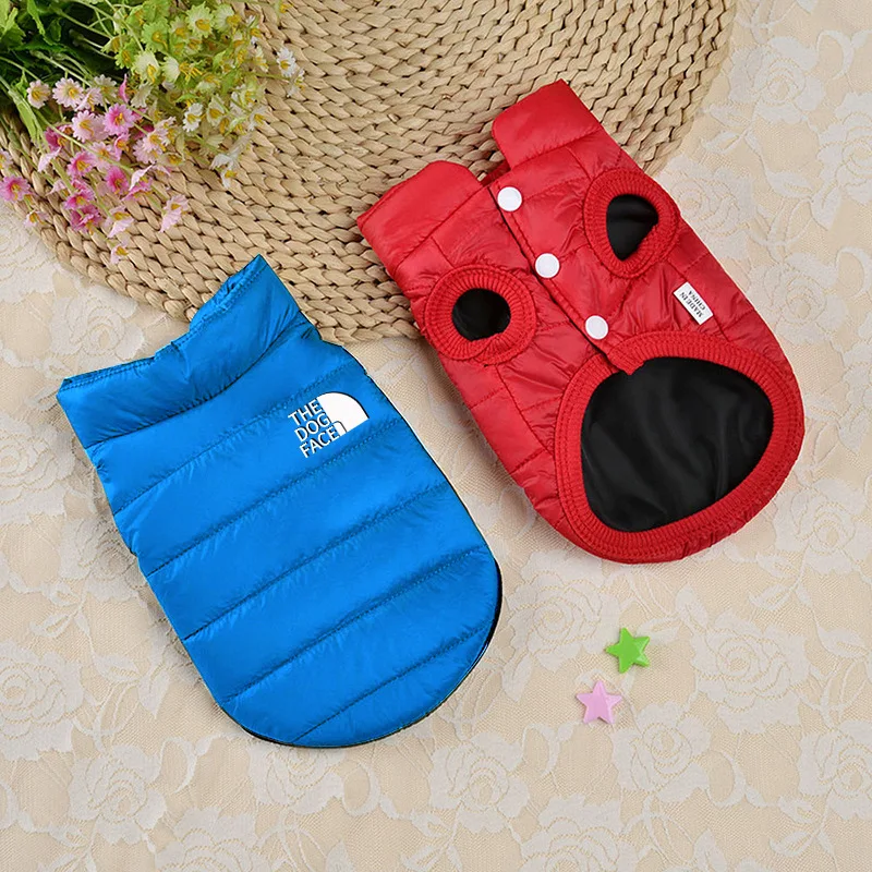 Double sided dog jacket, warm winter clothing for small and medium-sized dogs, Chihuahua vest, soft clothing for puppies
