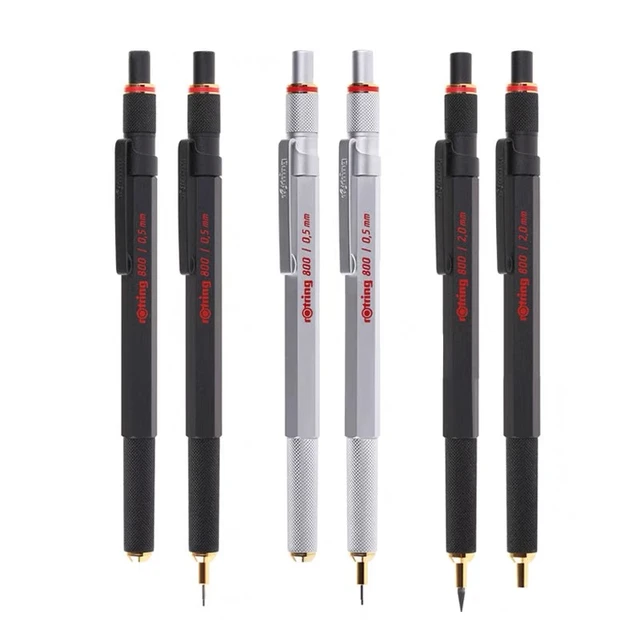 Rotring wooden pencil metallic HB