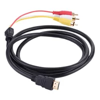 Brand New 1.5m Video Audio AV Cable HDMI-compatible Male To 3 RCA  Adapter Stereo Converter Component For TV HDTV DV DVD PC - Image 4