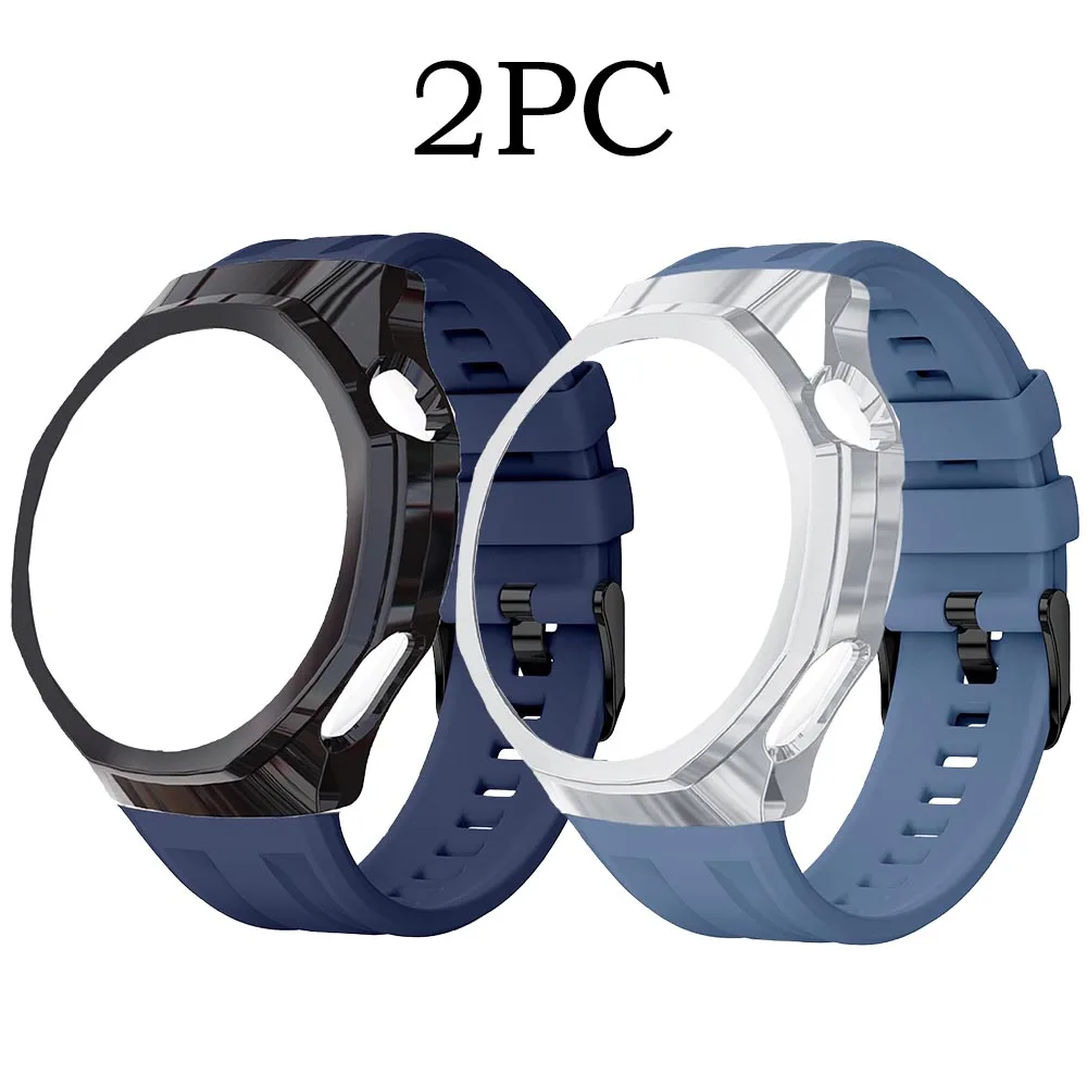 Lightweight Silicone TPU Strap and Protective Case 2-in-1 Replacement Band