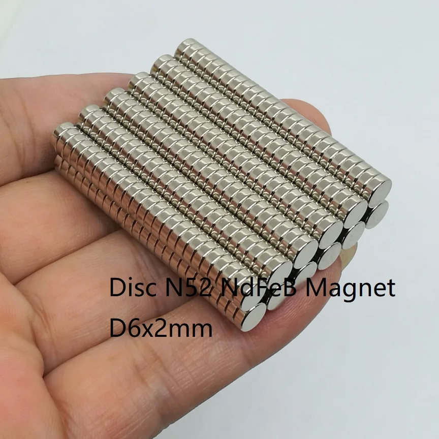 Premium Neodymium Disc Magnets - Pack of 10/50, 6mm x 2mm Size, Ultra-Strong