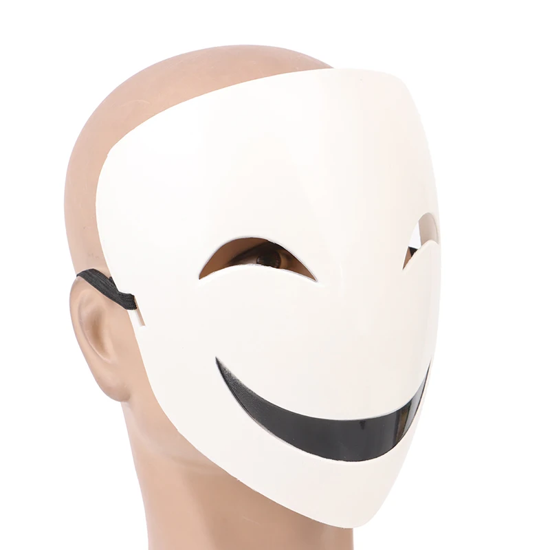 Weiße Unisex-Lächeln-Maske für Erwachsene, japanischer Anime, Black Bullet Hiruko, sichtbarer Helm, Cosplay-Kostüm-Requisiten, Halloween-Geschenkkollektion – Detail 8