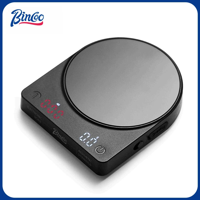 BINCOO Smart Digital Coffee Scale for Weighing Espresso Beans, Compact and Portable Accessories, Accurate Use for Home and Cafe