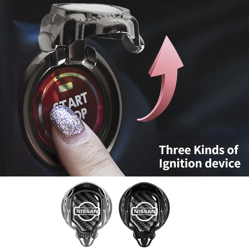 Car Engine One-click Start Stop Cover Sticker for Nissan Juke Leaf Micra Qashqai Altima Maxima Patrol Pulsar Rogue Sentra Sylphy |