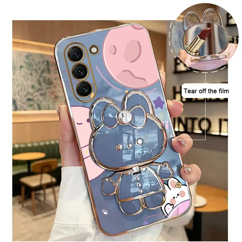 S 21 23 Planet Spiegel Kaninchen Telefon Halter Fall Auf Für Samsung Galaxy S23 S21 S20 S22 S24 S10 Hinweis 10 20 plus Ultra S21 Fe Abdeckung – Detail 11
