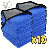 1/2/3/6/10pcs 30X60cm Microfiber Car Cleaning Towels Soft Quick Drying for Windows Mirrors Wiping Rags Double Layer Wash Cloth 9