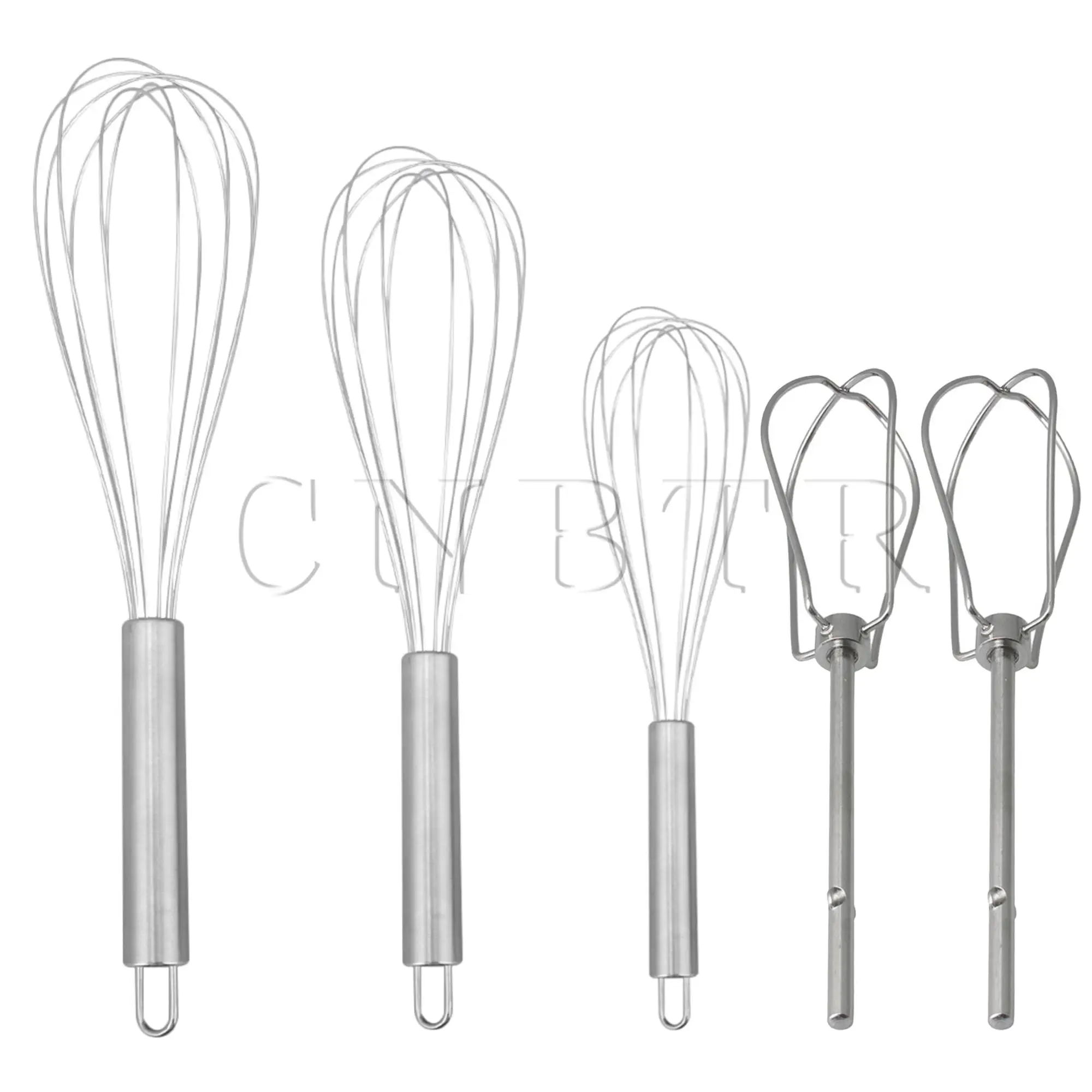 

CNBTR 5Pieces Metal Turbo Beater & Wire Whisk Replacement for Kitchenaid KHM Mixer