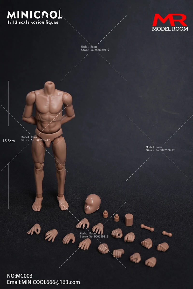 MINI COOL MC001-006 1/12 Male Super Flexible Joint Body 6