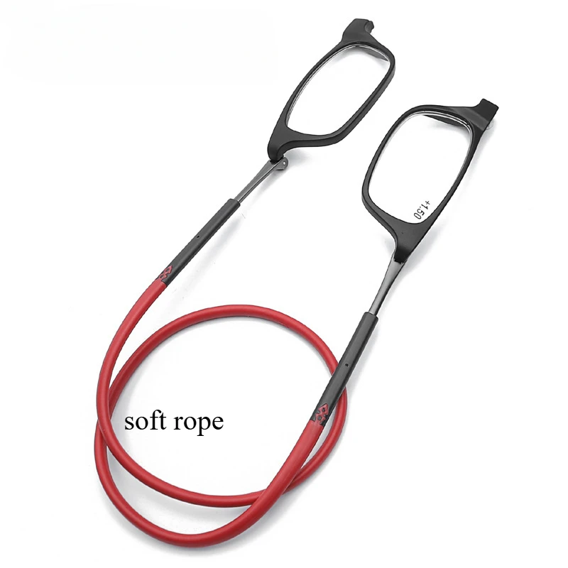 Folding Neck Hanging Presbyopia Glasses TR90 Magnet Reading Glasses for Men and Women Presbyopia Eyeglasses +1.0-3.5 reading glasses presbyopic glasses