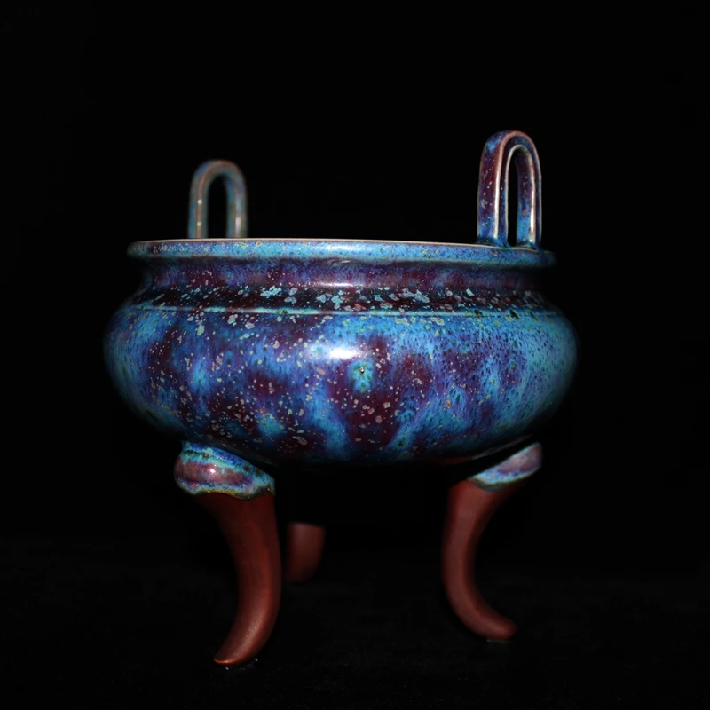 

Classic Collection Jun Porcelain Kiln Baked National University Master Wang Zhifeng Pro-Worker Hand-Pulled Embryo Incense Burner