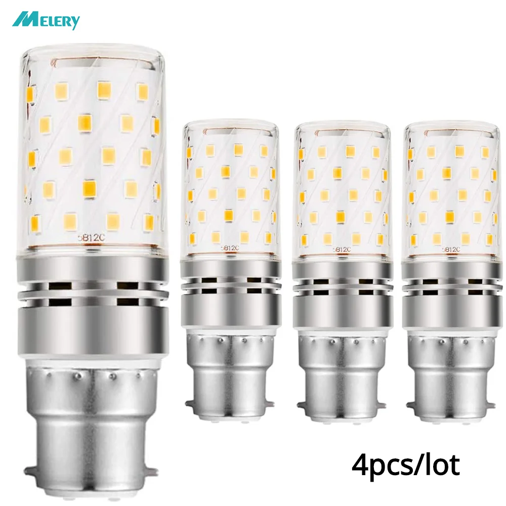 Bombillas LED E27 de maíz de 12 W, bombillas LED para candelabros  equivalentes a 100 W, bombillas LED de vela de 12 W, luz blanca diurna 6000  K, base