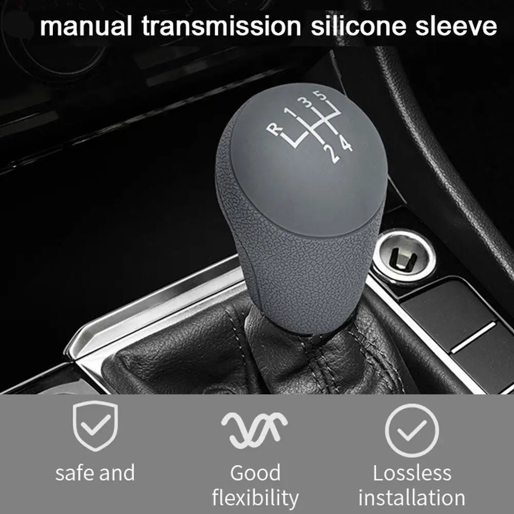 

Car Manual Auto Silicone Gear Shift Knob Cover Non Slip Lever Shifter Knobs Case Protector Bump Stick Jarket For VW Golf Je B6S4