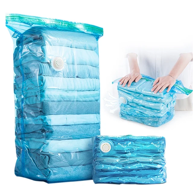 Portable Travel Vacumm Storage Bags No Need Hand Pump,home Space Save Hand  Roll Vacuum Compression Storage Organizer For Clothes - Storage Bags -  AliExpress