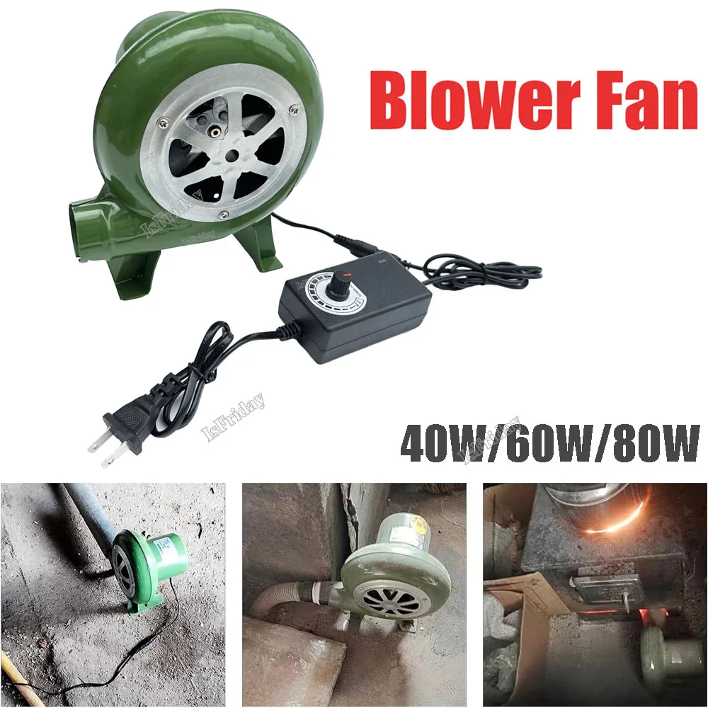 

Electric Blower Fan BBQ Fan100v/220v Suitable for Barbecue Mini Blacksmith Forges Blower with Speed Adapter AC100-240V M89B Fan