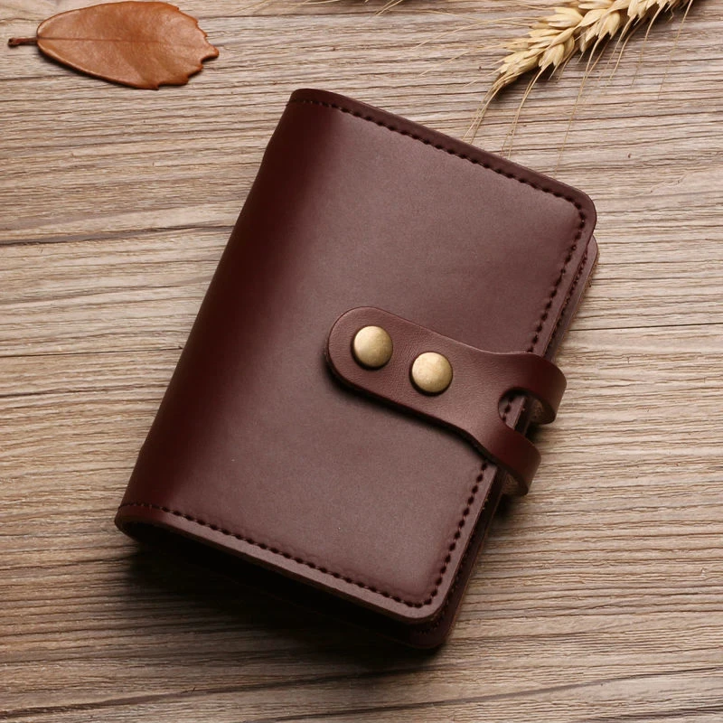 Men's Leather Card Bag Large Capacity Vintage Hasp Anti-theft Bank Credit Card Holder Case Translucent Business Wallet | leather wallet,wallet card holder,card holder,credit card holder,credit card wallet,card wallet,id card holder,id card case,wallet card bag,business card holder