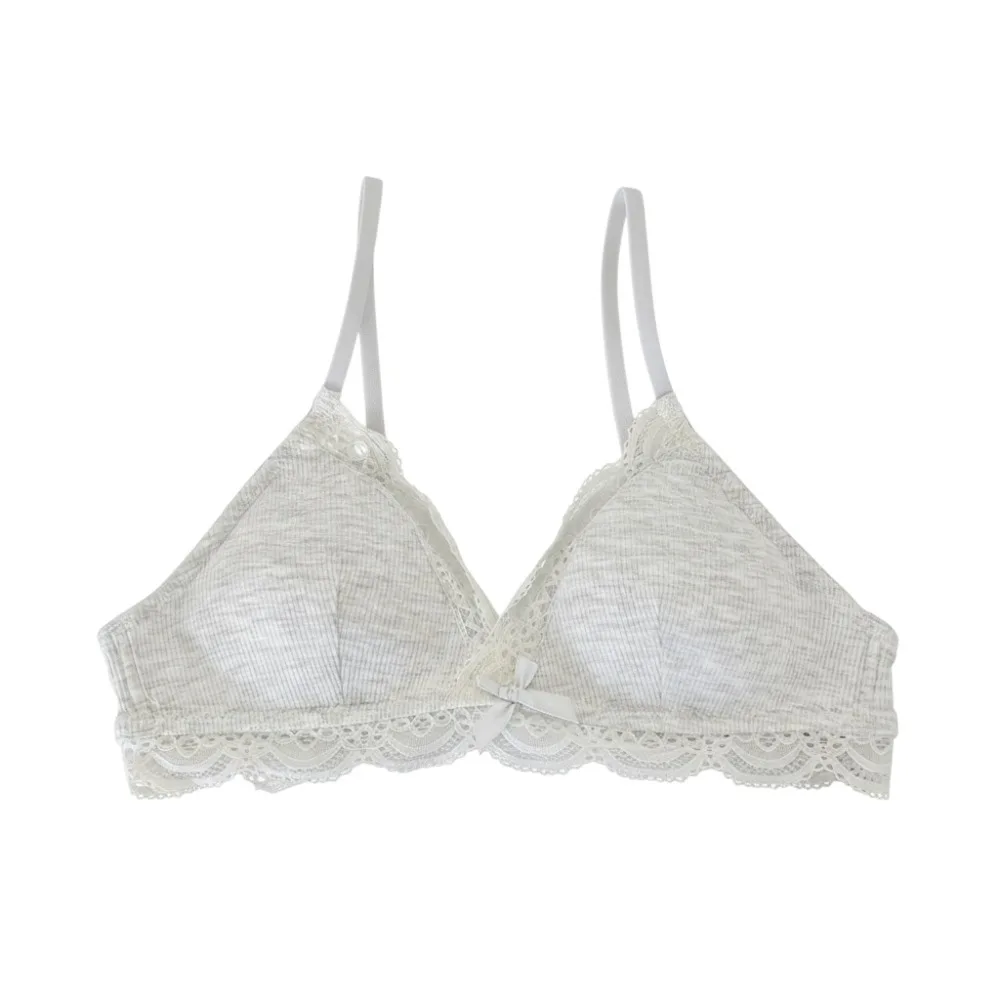 Fashion Sweet Wireless Deep V Bra Shockproof Anti-sagging Lace Bow Bra French Style Lingerie Underwear for Women Gifts