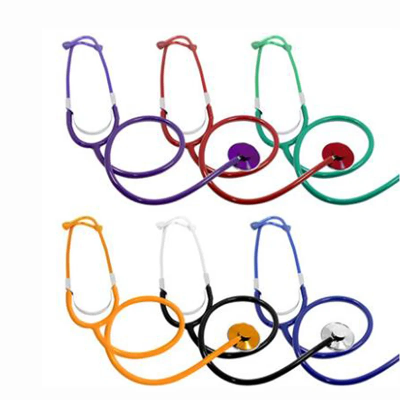 High quality 1 piece stethoscope, professional single flat stethoscope, with silicone earplugs