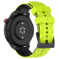 Enhanced Silicone Smartwatch Band Strap - Soft and Versatile Design, 20 - 22mm Width - 20MM (Green Black)