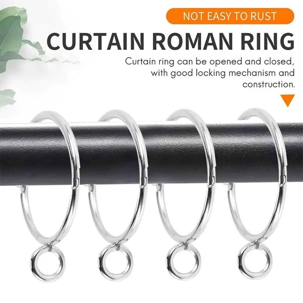 38/50mm Curtain Hanging Ring 10Pcs Metal With Eyelet Shower Curtain Towel Hook Storage Tool Bathroom Hardware