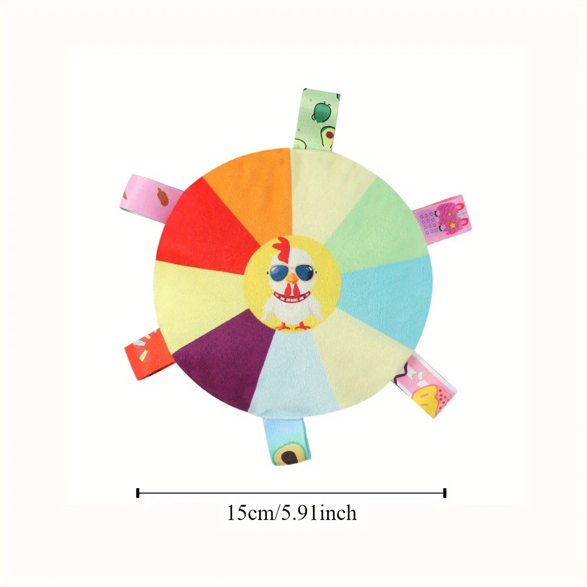 Cartoon Patterned Plush Flying Disk Toy with Sounding Bell for Dogs,Interactive Training and Dental Health Chew Toy pet supplies 4