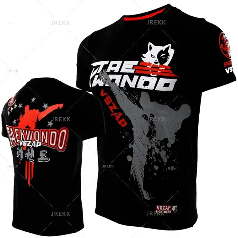 3D-Druck Sport Schnelltrocknend Atmungsaktiv Herren T-Shirt Outdoor Street Boxing Muay Thai Team Training Eltern-Kind Kurzarm Sommer – Detail 11