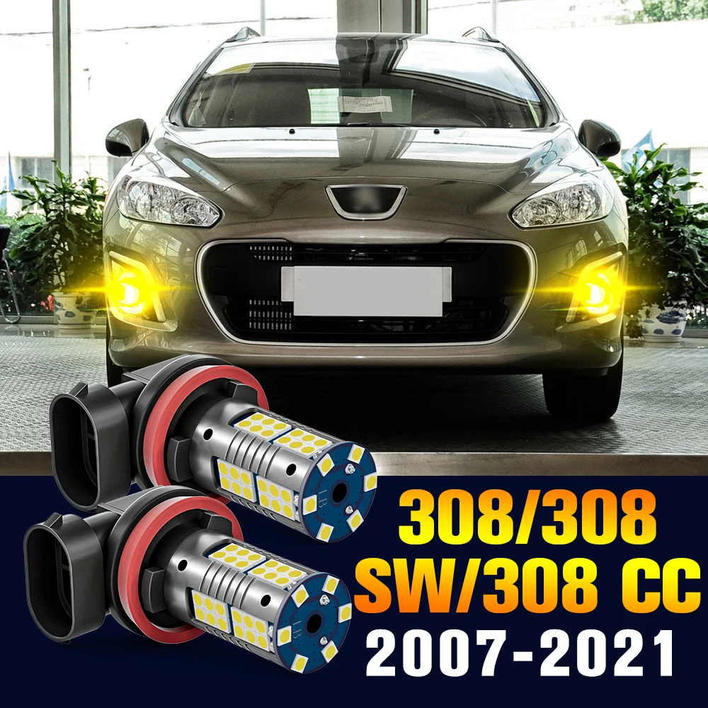 2pcs LED Fog Light Bulb Lamp For Peugeot 308 SW CC 1 2 20072021 2011