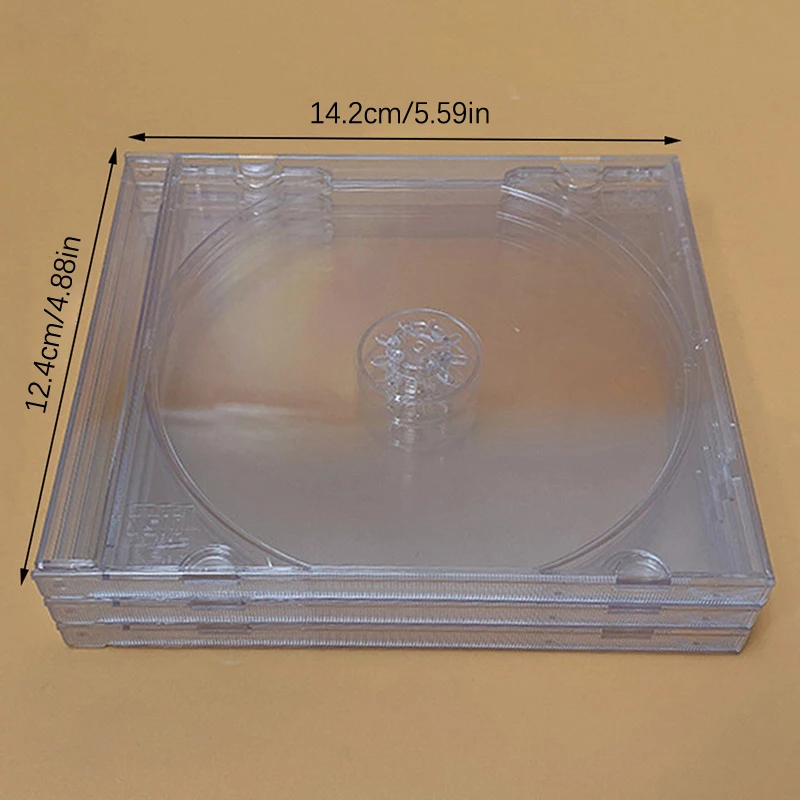 CD DVD Storage Case Transparent Plastic Single Piece Disc Case CD Case Thickened CD DVD Disc Box Storage Organizer Box Album Cases