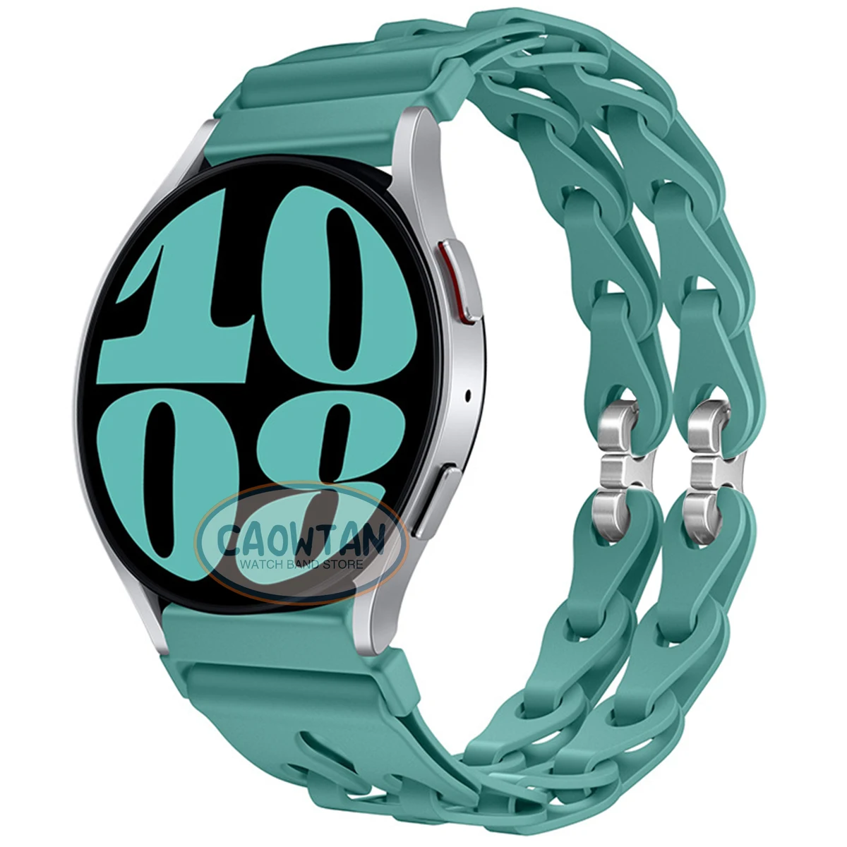 Stylish Silicone Chain Strap for Smartwatches - Multiple Sizes Available