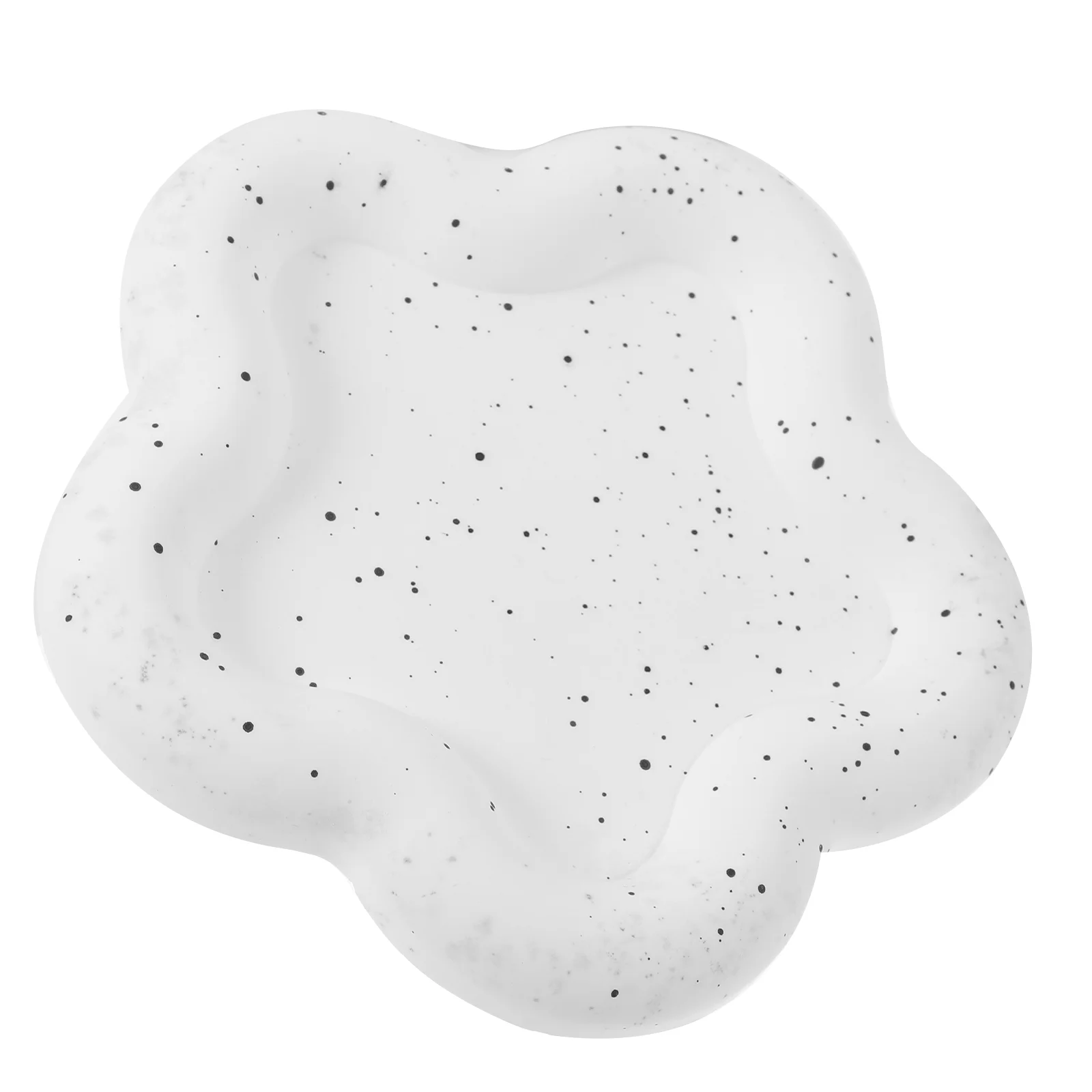 

Flower Shaped Bowl Jewelry Storage Tray White Dressing Table Simple Decorative Plate