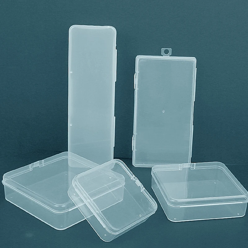 

PP Transparent Box Rectangular Flip Storage Box Square Packaging Case Round Blister Box Accessories Organizing Product Packag