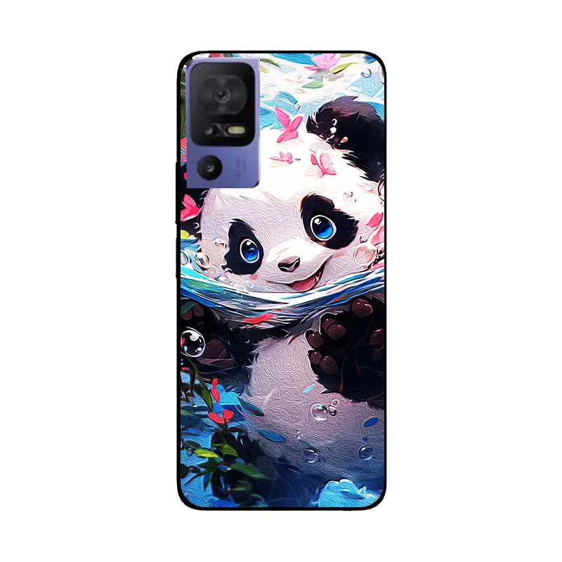 Leaf Panda Soft Silicone Back Cover - Protective Phone Case