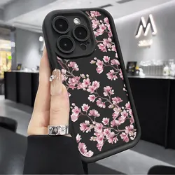 Custodia per telefono in silicone shockproof con design floreale elegante