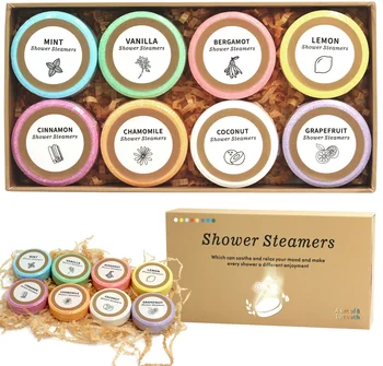 Shower Steamers - 8 Pack Shower Bombs Gifts For Her With Essential Oil For Home SPA, Self-Care & Relaxation Valentine's Birthday