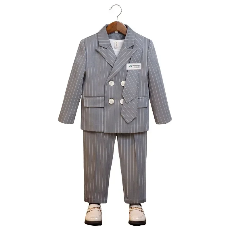 Boys Suits for Weddings Kids Birthday Blazer Set Formal Children School Host Piano Performance Costumes 4 6 8 Y boys suits