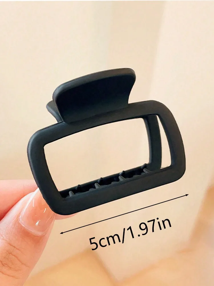 4pcs Women's Square Lightweight Hair Claw Clip Fashionable Elegant Hair Accessory Clip Suitable Hair Styling Makeup 6