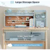 Kids Desk and Chair Set, Desk Hutch with Cork Bulletin Board, Wood Writing Desk for Kids, Suitable for Study Room, Bedroom 3