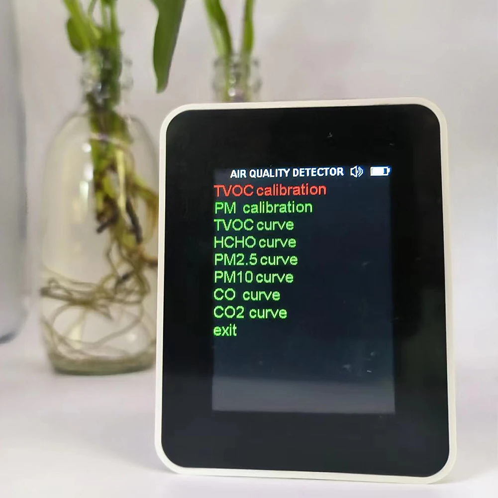 ÷ ũ   , PM2.5 PM10 CO CO2 TVOC HCHO AQI ׽, Ȩ ǽ ð  ¥ ǥ, 12 in 1