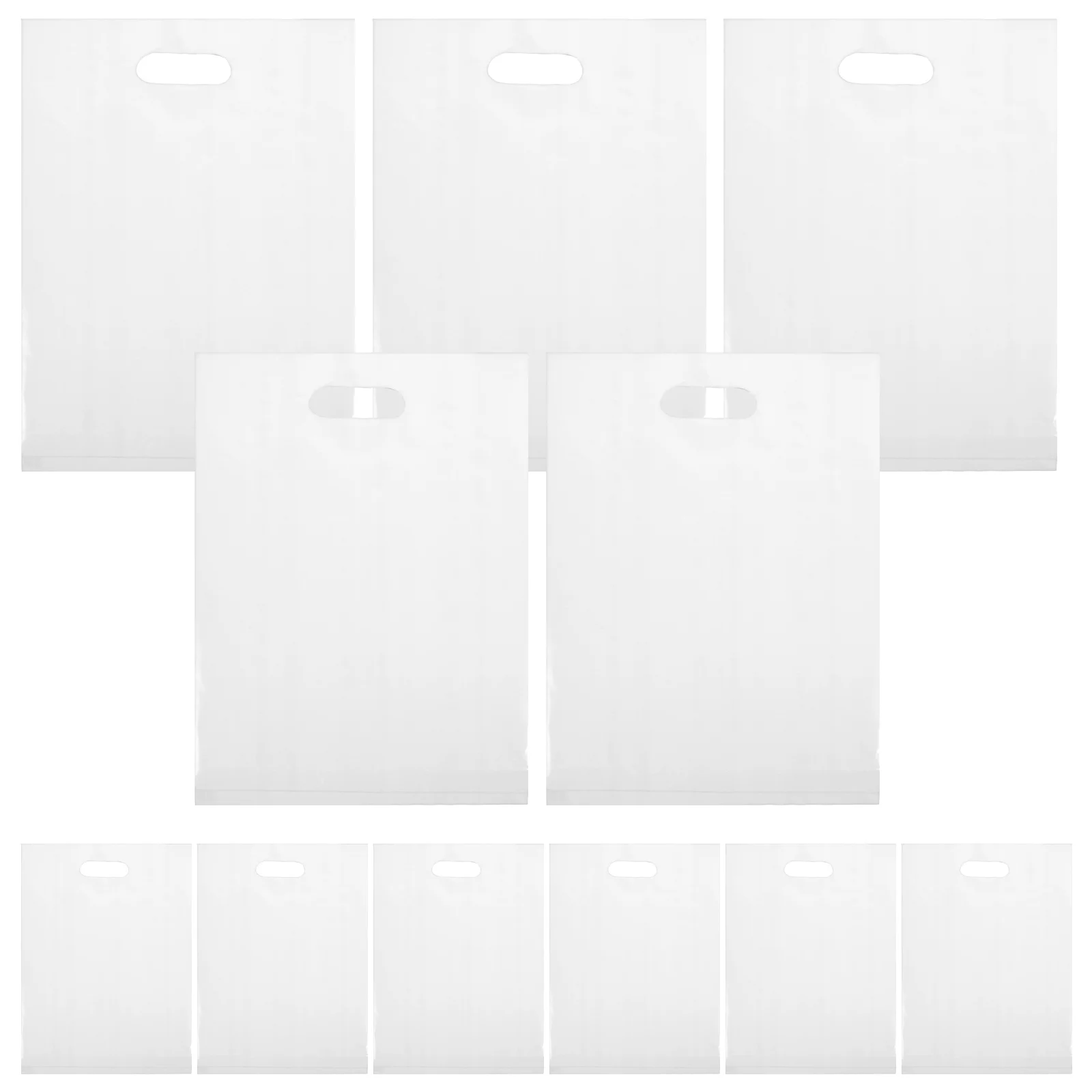 

50 Pcs Gift Bag Four Fingers Plastic Bags Bulk Pe Merchandise for Small Business with Handles