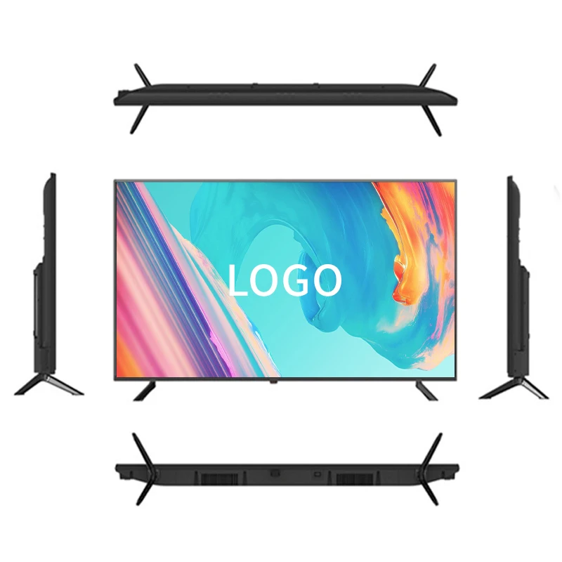 accept custom 4K android flat screen led tv smart 32 40 50 55 65 43 inch smart tv screens televisions smart tvs 3