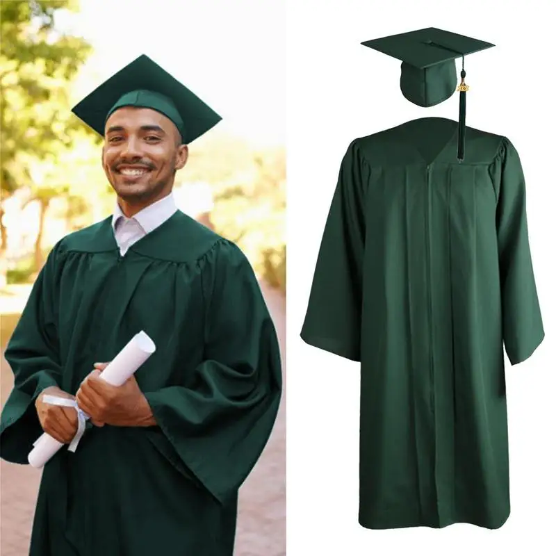 SAMDEEMI Graduation Gown Cap & Tassel Set 2025 - Unisex Matte Polyester, Multiple Colors & Sizes