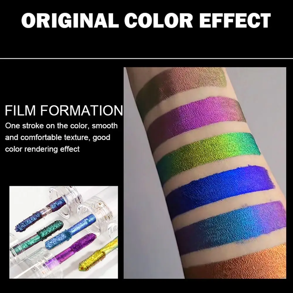 Multi-Chrome Liquid Glitter Lipsticks Eyeshadow Stick Long Wearing Matte Liquid Lipstick For Women Girls Makeup Tool