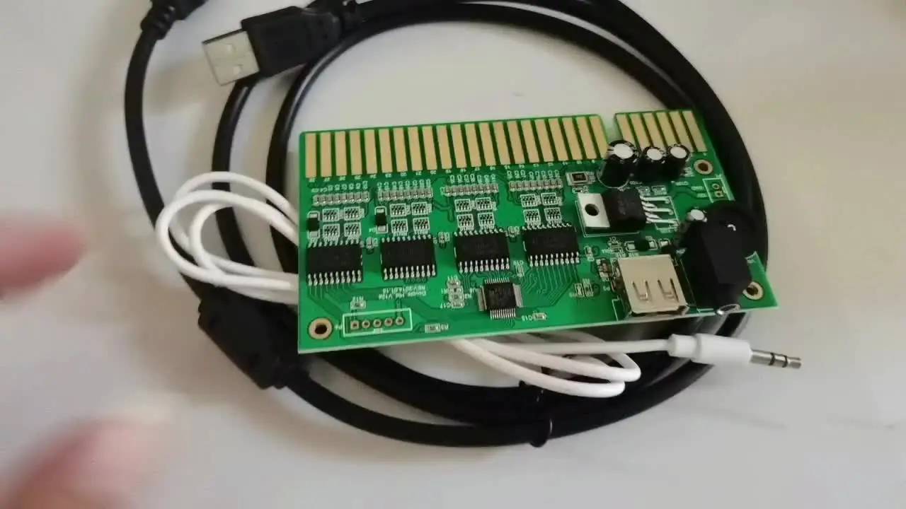케이블 포함 잠마 오디오 USB 컨버터 보드, 네오 지오 코인 푸셔, 아케이드 조이스틱 DIY, 2 인용 비디오 게임기용, PC 28  핀 - AliExpress