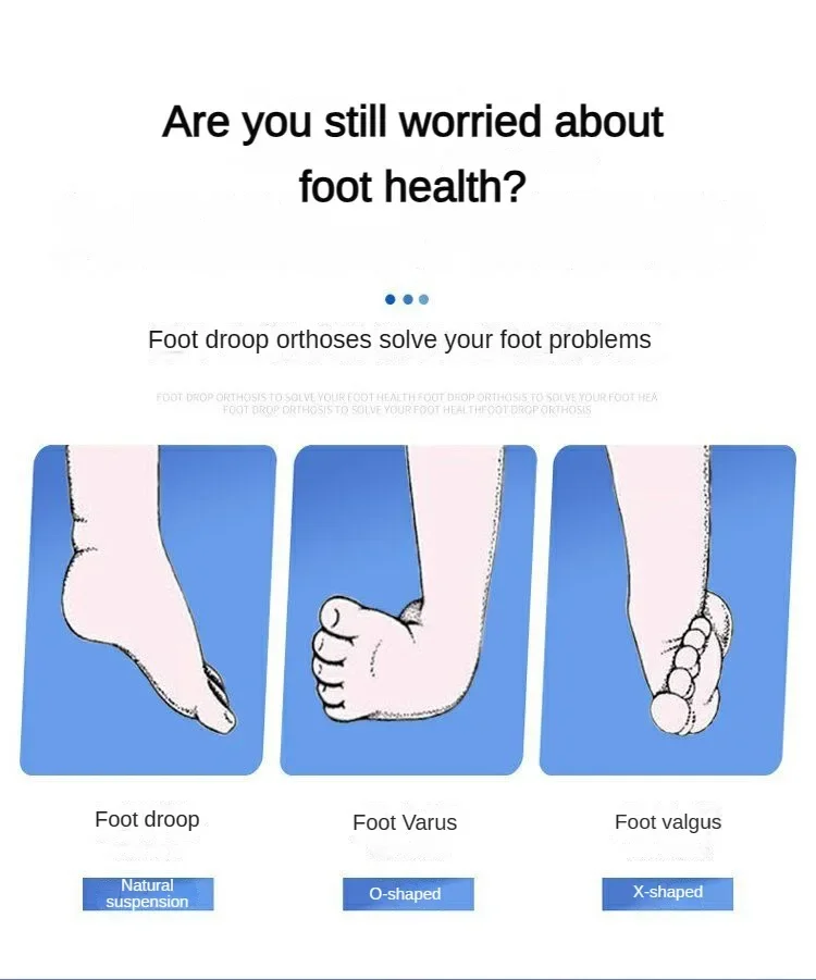 Drop-Foot-Orthese AFO Knöchelstütze mit komfortabler, verstellbarer Schnalle für Hemiplegie, Schlaganfall, Schuhe, Gehen – Detail 4