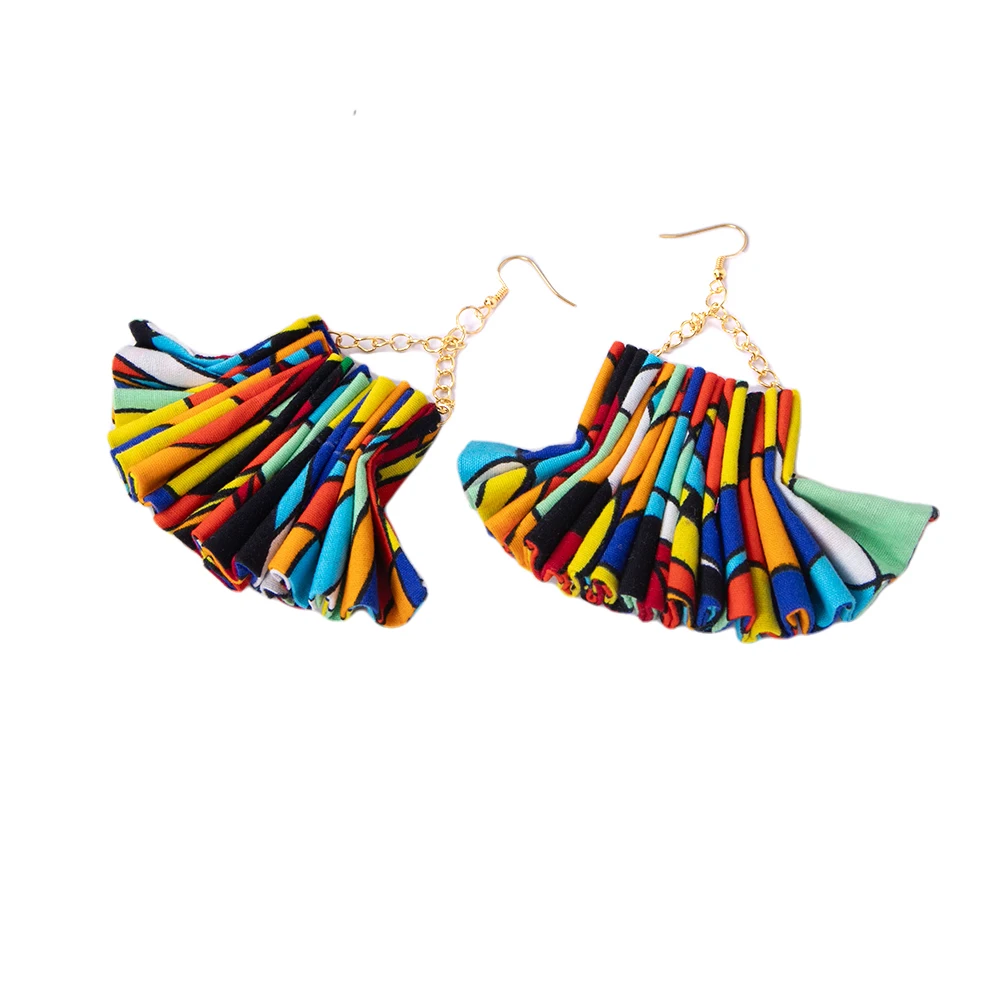 African Print Women's Earrings Stylish Bohemian Colorful Jewelry Made for Women Designer Earrings Wyb882